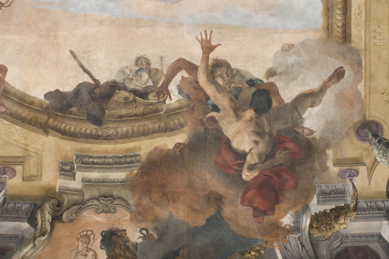 Pád démonů, Příběhy Scipia, detail, 1731 od Giovanni Battista Tiepolo