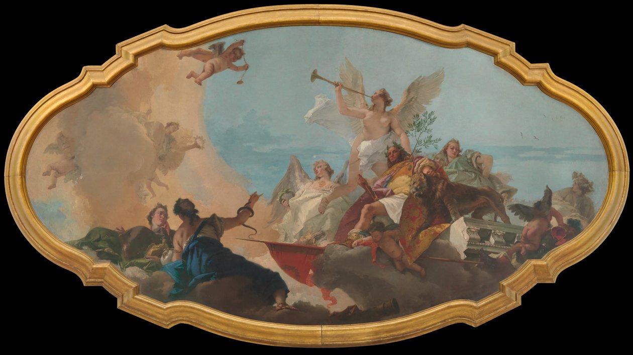 Oslava rodiny Barbaro od Giovanni Battista Tiepolo