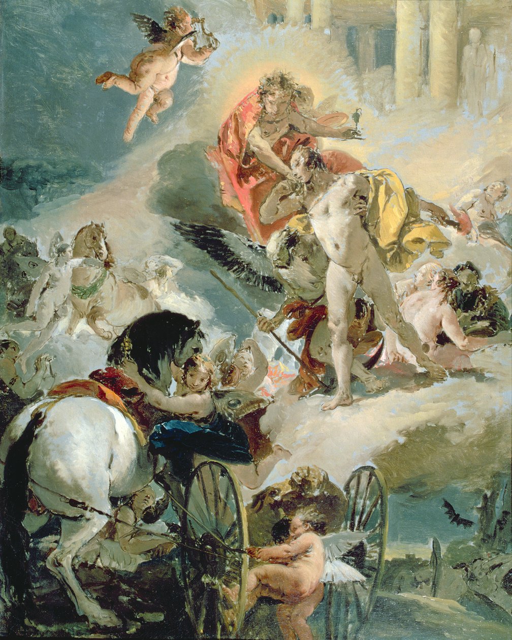 Zapřahání slunečních koní, cca 1731 od Giovanni Battista Tiepolo