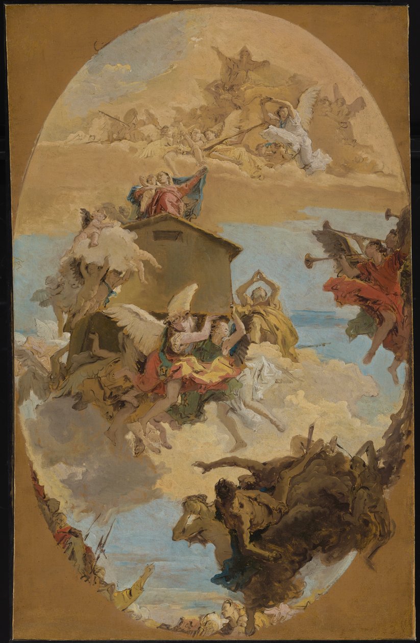 Zázrak Svaté chýše v Loretu od Giovanni Battista Tiepolo