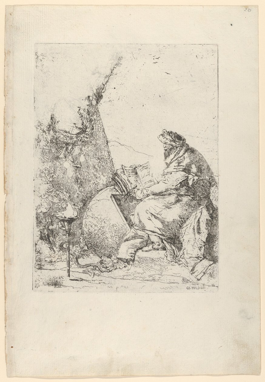 Filozof, od Scherzi, ca. 1740. od Giovanni Battista Tiepolo