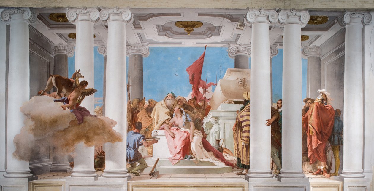 Oběť Ifigenie, ze vstupní haly v Palazzině, 1757 od Giovanni Battista Tiepolo