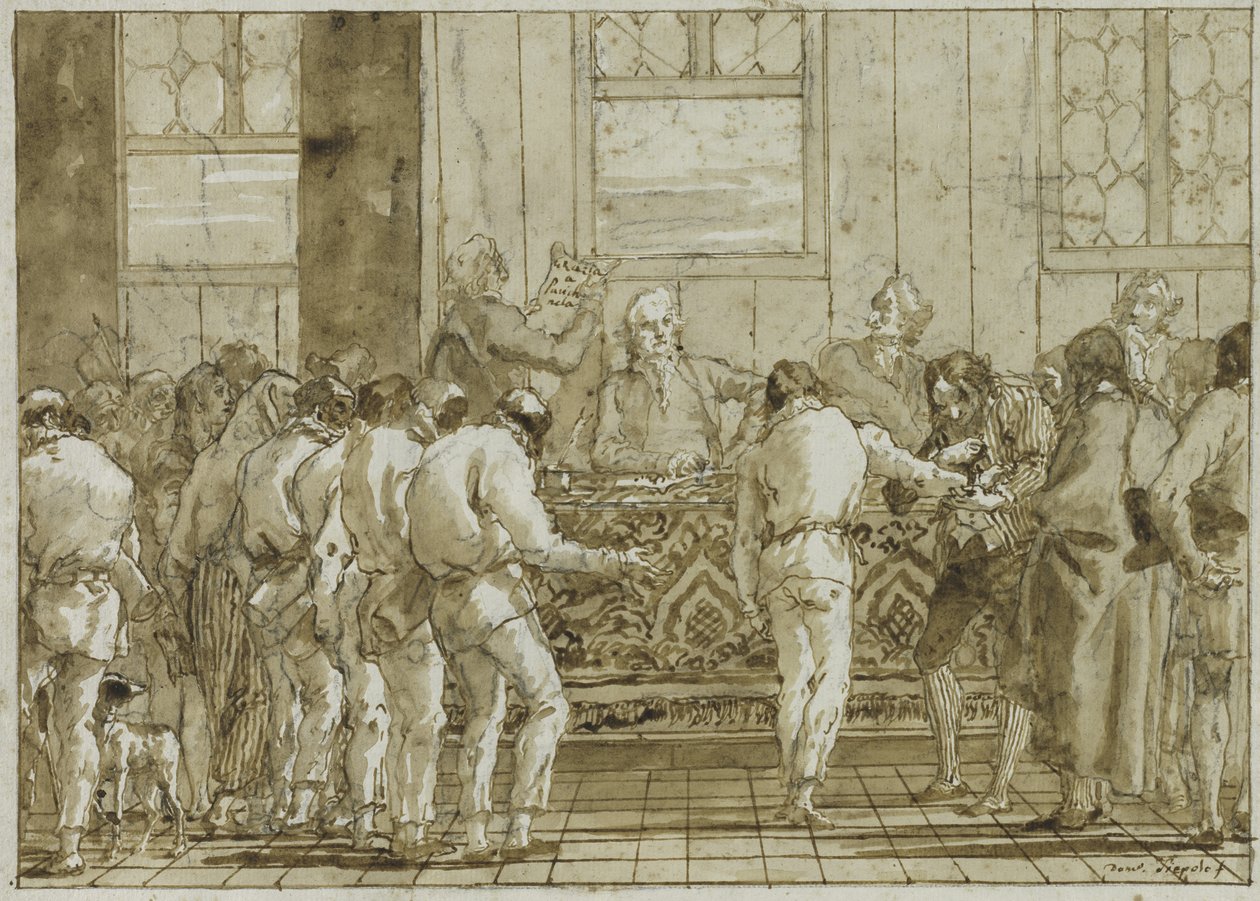 Proces, kolem roku 1790 od Giovanni Battista Tiepolo