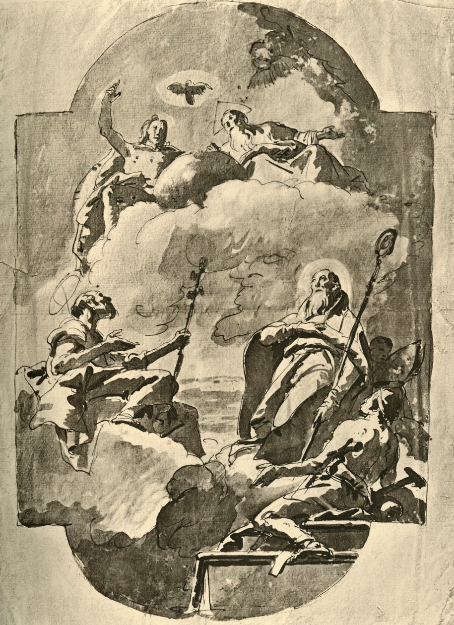 Trojice a svatí, polovina 18. století, 1928 od Giovanni Battista Tiepolo