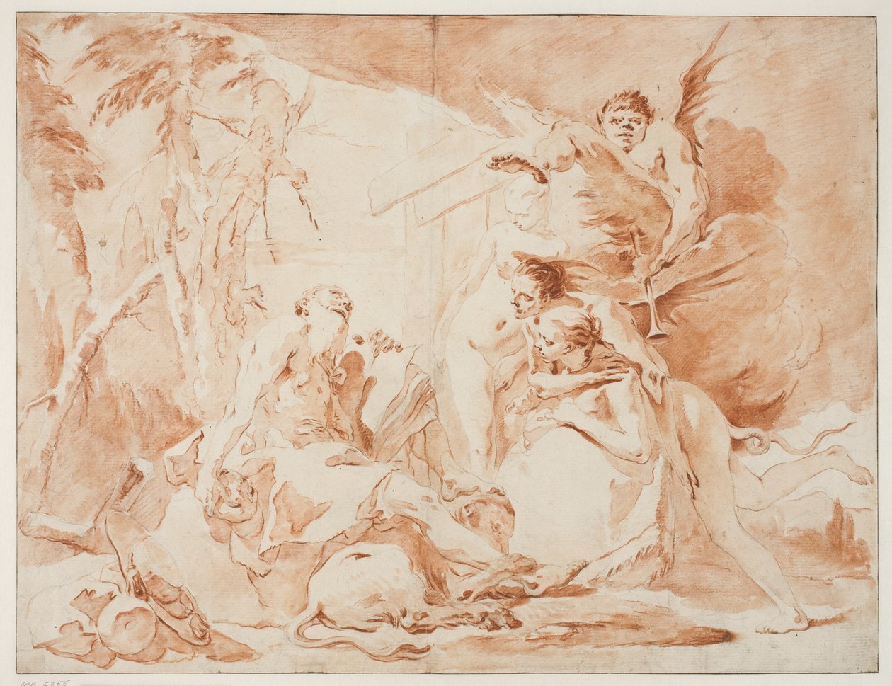 Pokušení svatého Jeronýma od Giovanni Battista Tiepolo