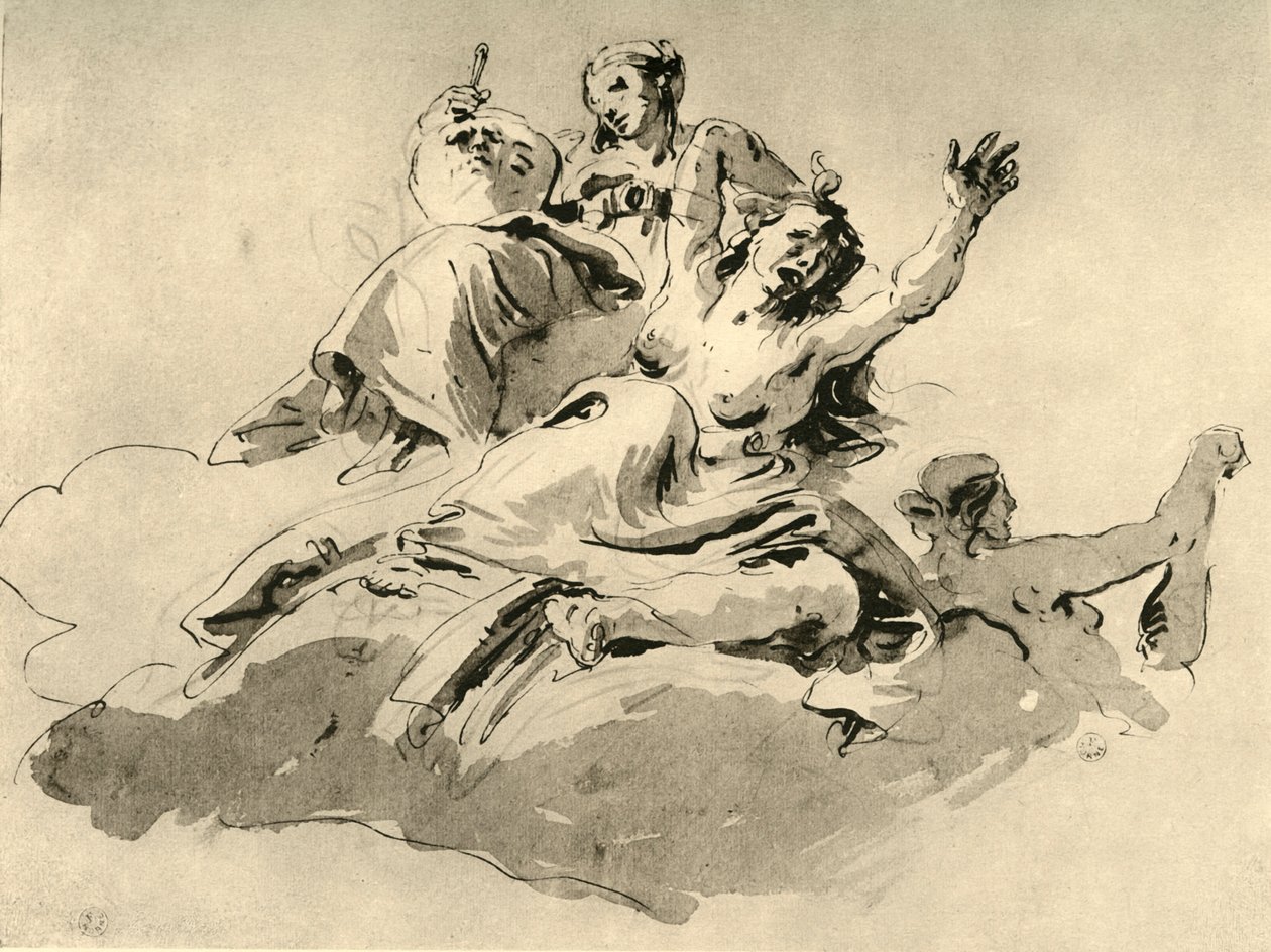 Tři ženy, polovina 18. století, 1928 od Giovanni Battista Tiepolo