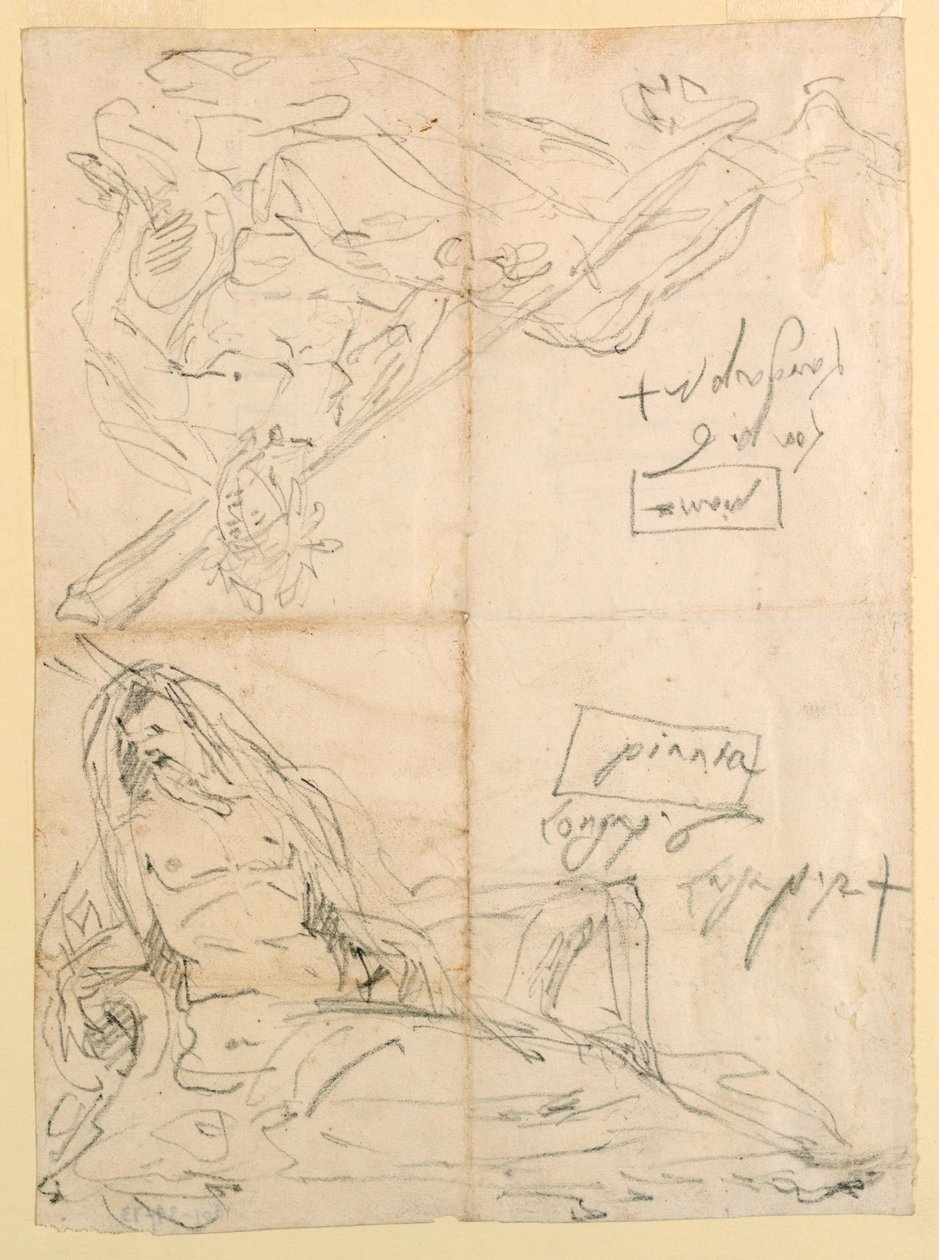Dvě skici říčních bohů od Giovanni Battista Tiepolo