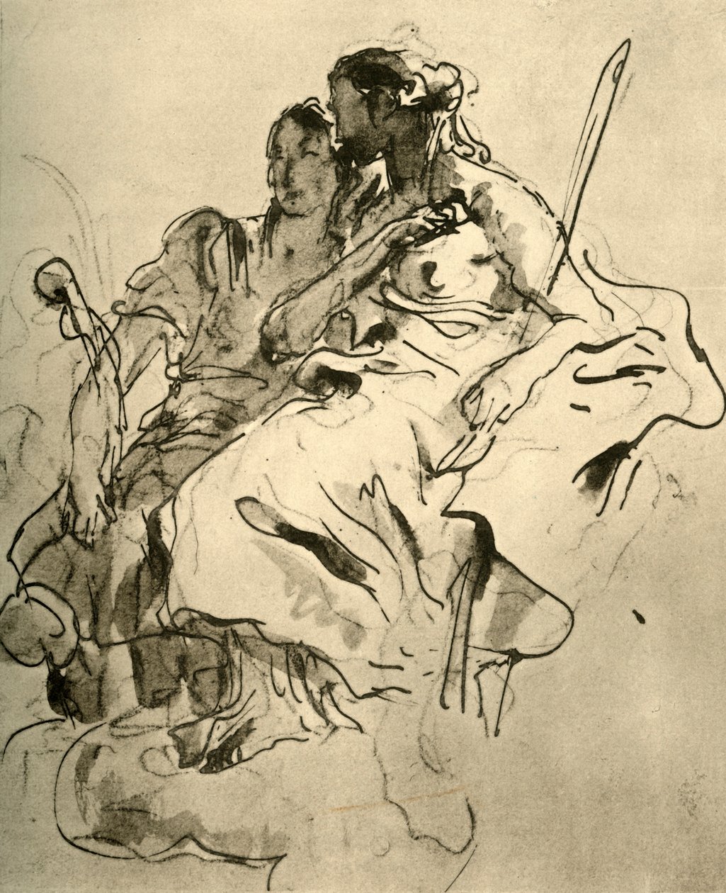 Dvě mladé ženy, polovina 18. století, 1928 od Giovanni Battista Tiepolo