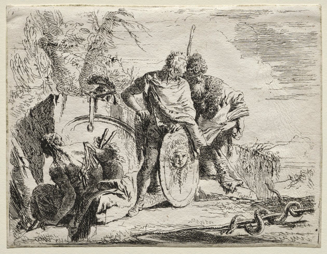 Různé rozmar: Astrologen a mladý voják. od Giovanni Battista Tiepolo