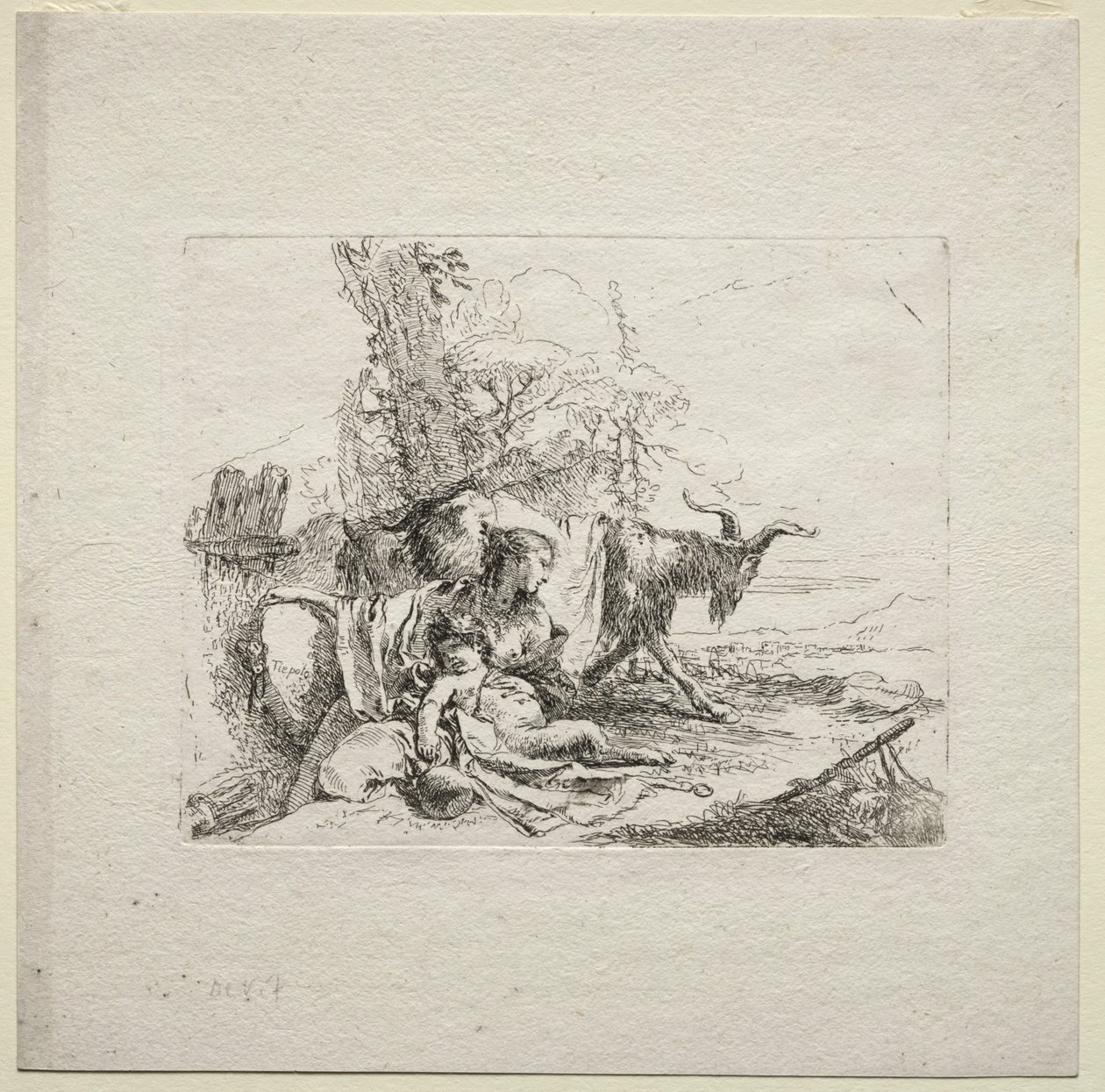Různé rozmary: Žena s tamburínou, 1785. od Giovanni Battista Tiepolo
