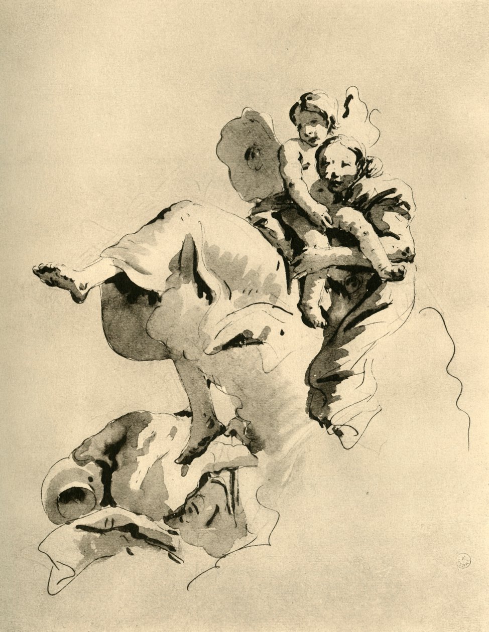 Venuše a Amor, polovina 18. století, 1928 od Giovanni Battista Tiepolo
