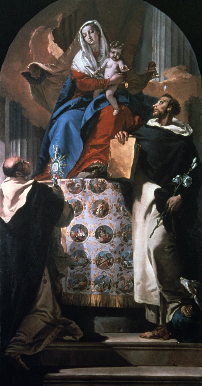 Panna a dítě se svatým Dominikem a svatou Hyacintou, 1740-1750 od Giovanni Battista Tiepolo