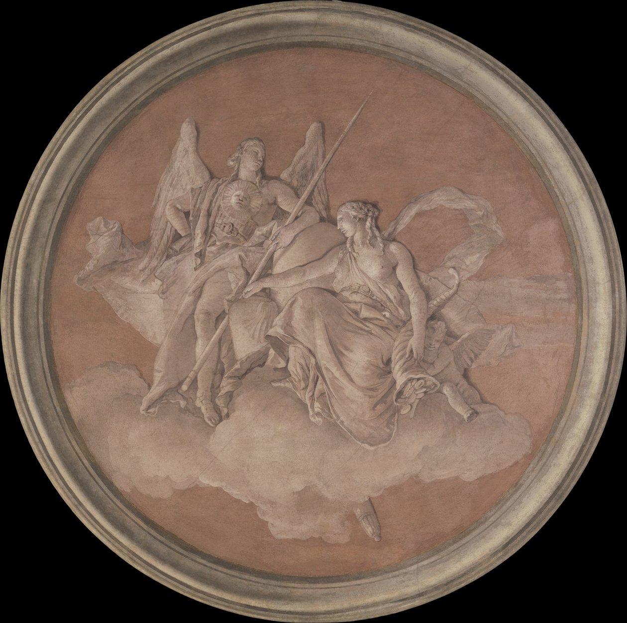 Ctnost a hojnost, 1760 (freska přenesená na plátno) od Giovanni Battista Tiepolo