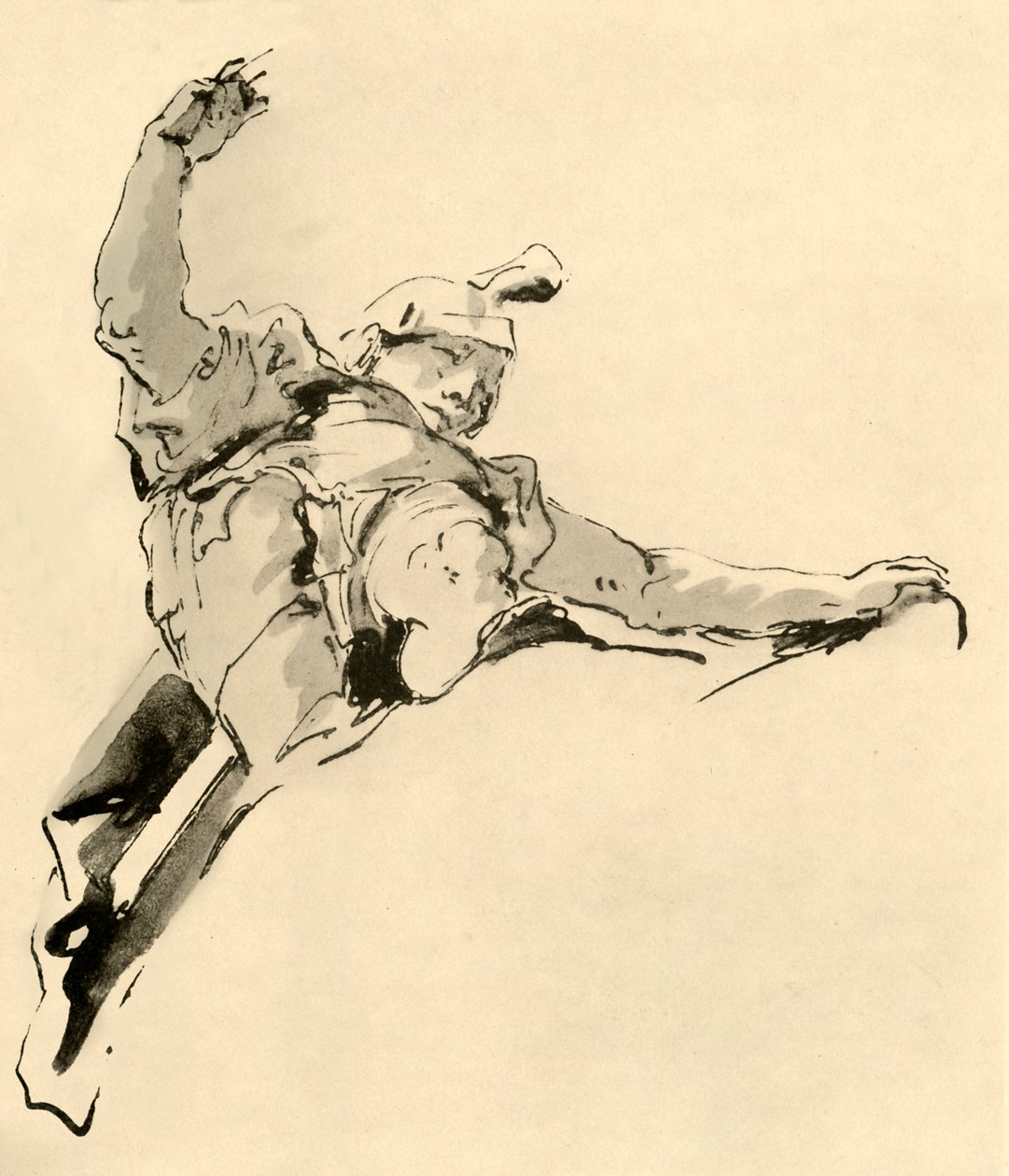 Válečník stojící na oblacích, polovina 18. století, 1928 od Giovanni Battista Tiepolo