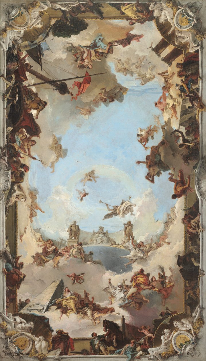 Bohatství a výhody španělské monarchie za Karla III od Giovanni Battista Tiepolo