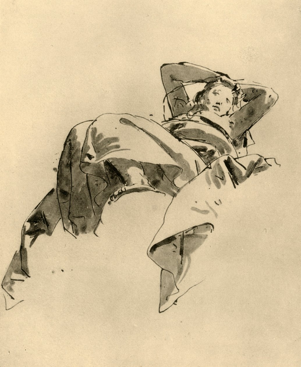 Žena na odpočinku, polovina 18. století, 1928 od Giovanni Battista Tiepolo