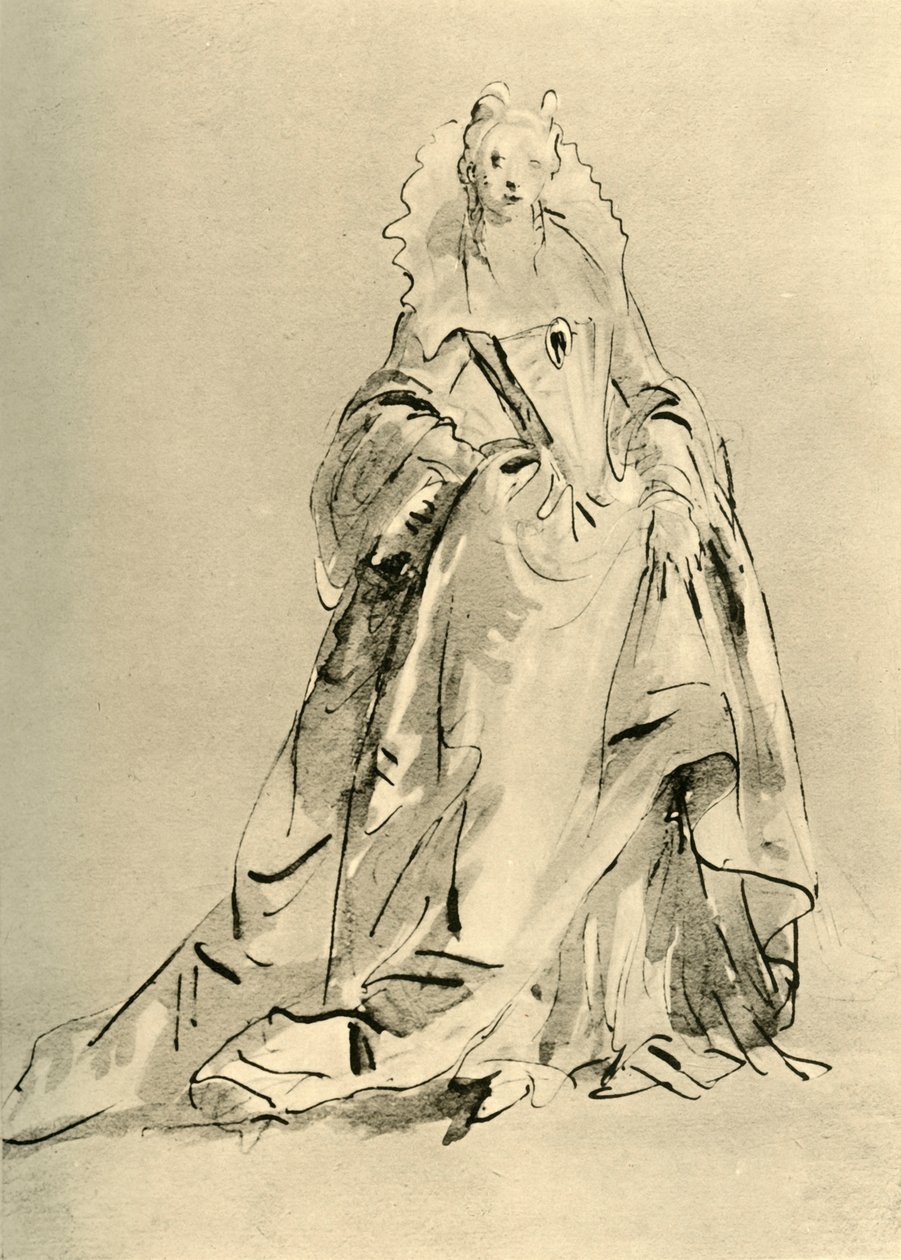 Mladá dáma, počátek poloviny 18. století 1928 od Giovanni Battista Tiepolo