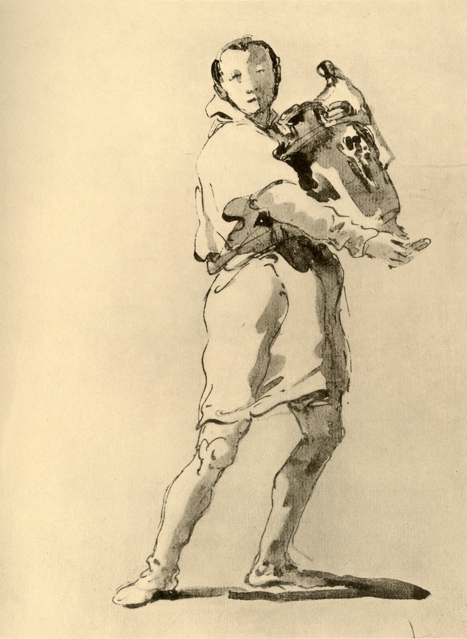 Mládí s Amforou, polovina 18. století, 1928 od Giovanni Battista Tiepolo