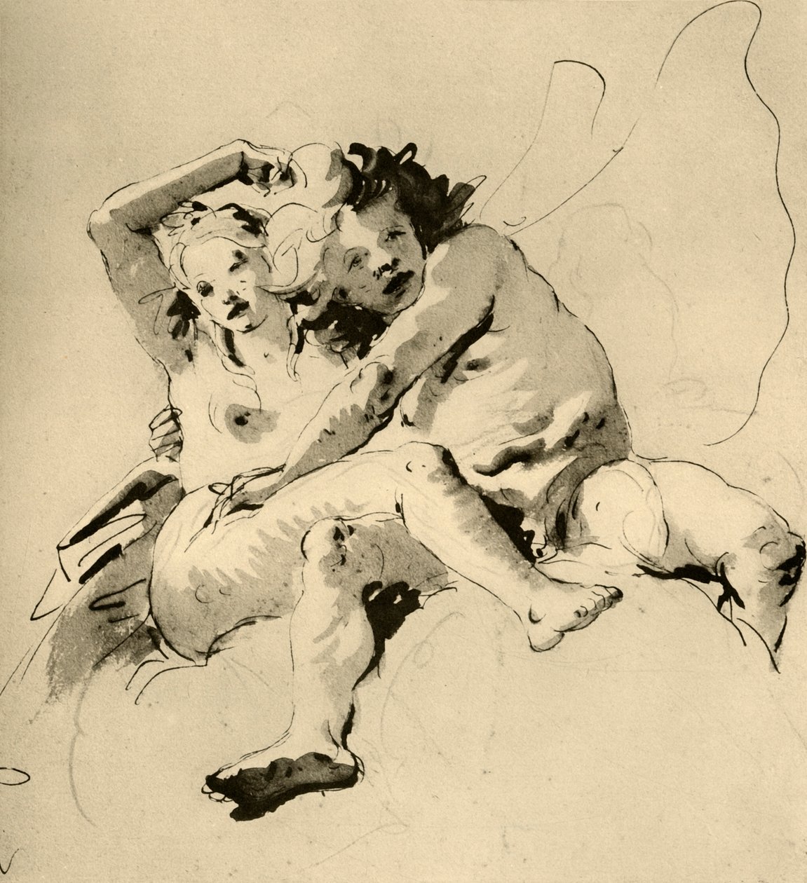 Zephyr a Flora, 1757, 1928 od Giovanni Battista Tiepolo