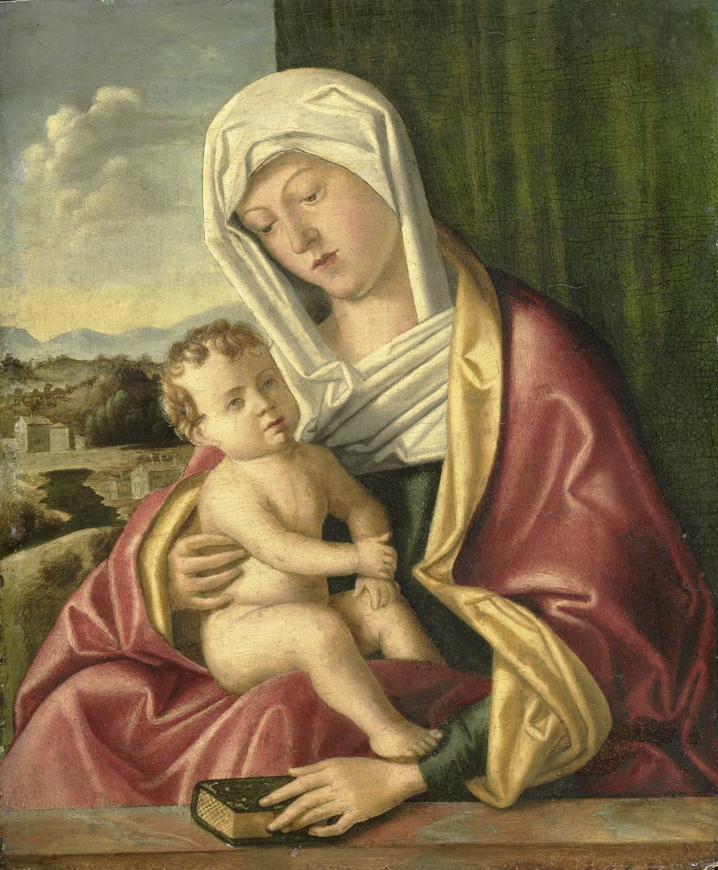 Madonna a dítě od Giovanni Bellini (school of)