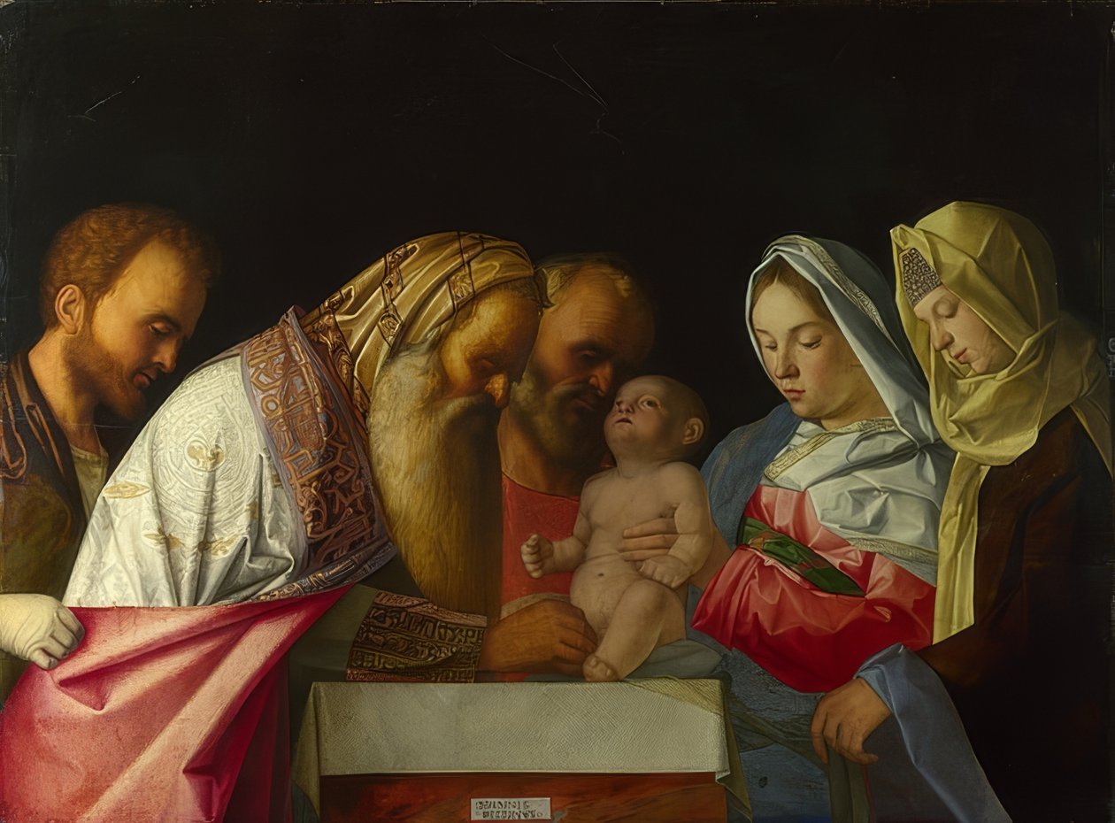 Ježíšova obřízka. Kolem 1500 od Giovanni Bellini