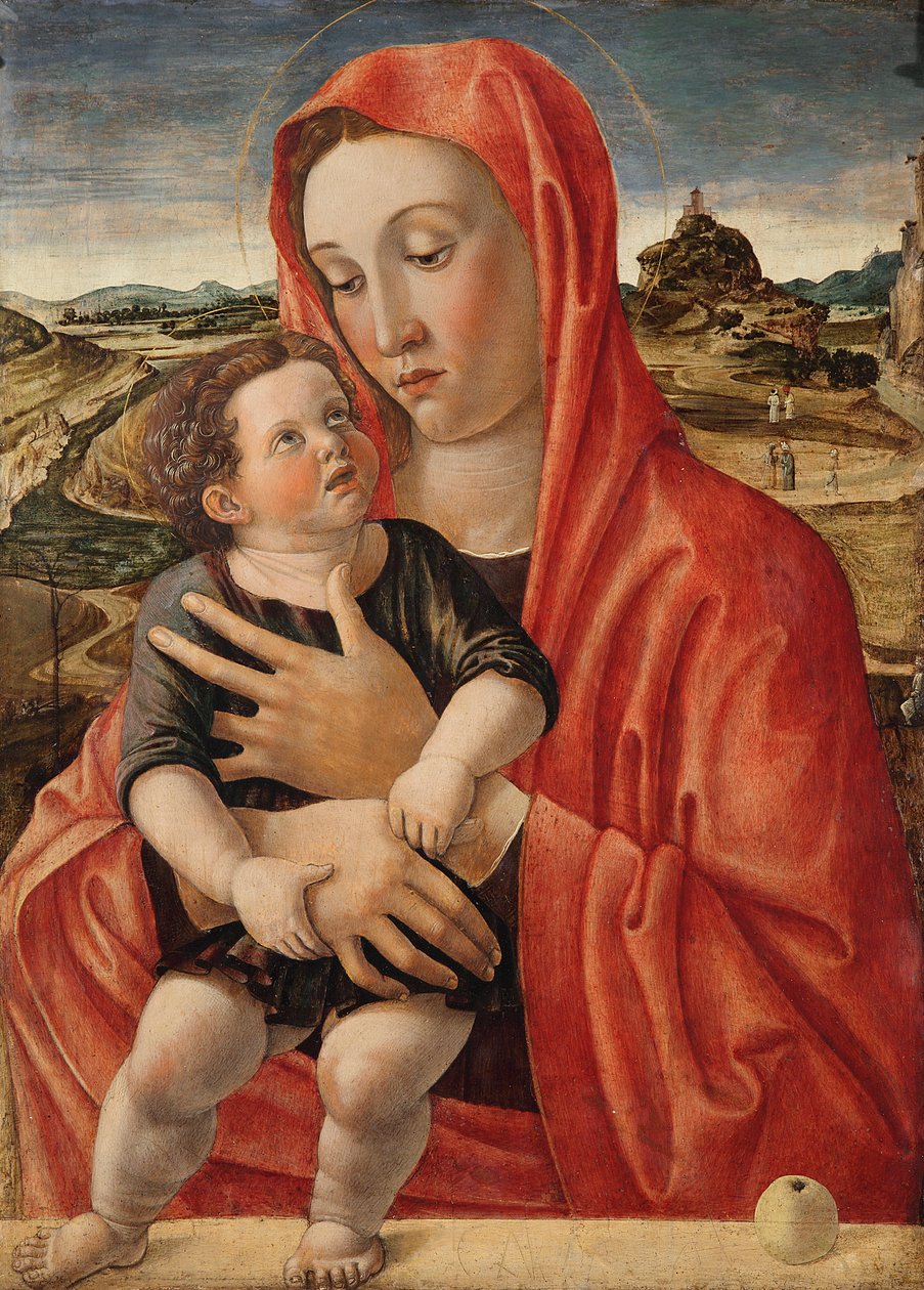 Německy: Maria mit dem Kind, das auf einer Brüstung steht Madonna with Child od Giovanni Bellini