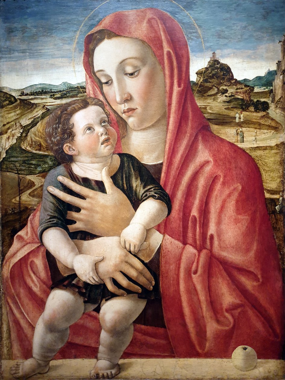 Německy: Maria mit dem Kind, das auf einer Brüstung steht Madonna with Child od Giovanni Bellini