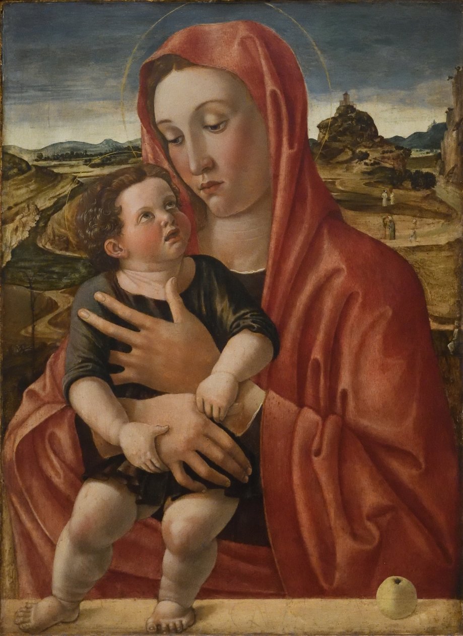 Německy: Maria mit dem Kind, das auf einer Brüstung steht Madonna with Child od Giovanni Bellini