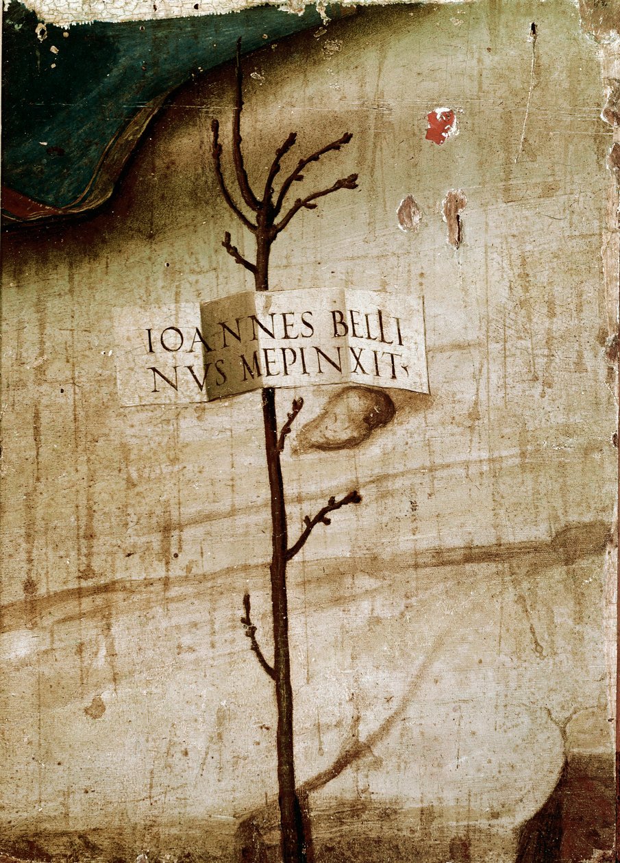 Malý strom a cardrige. Detail (tempera na panelu od Giovanni Bellini