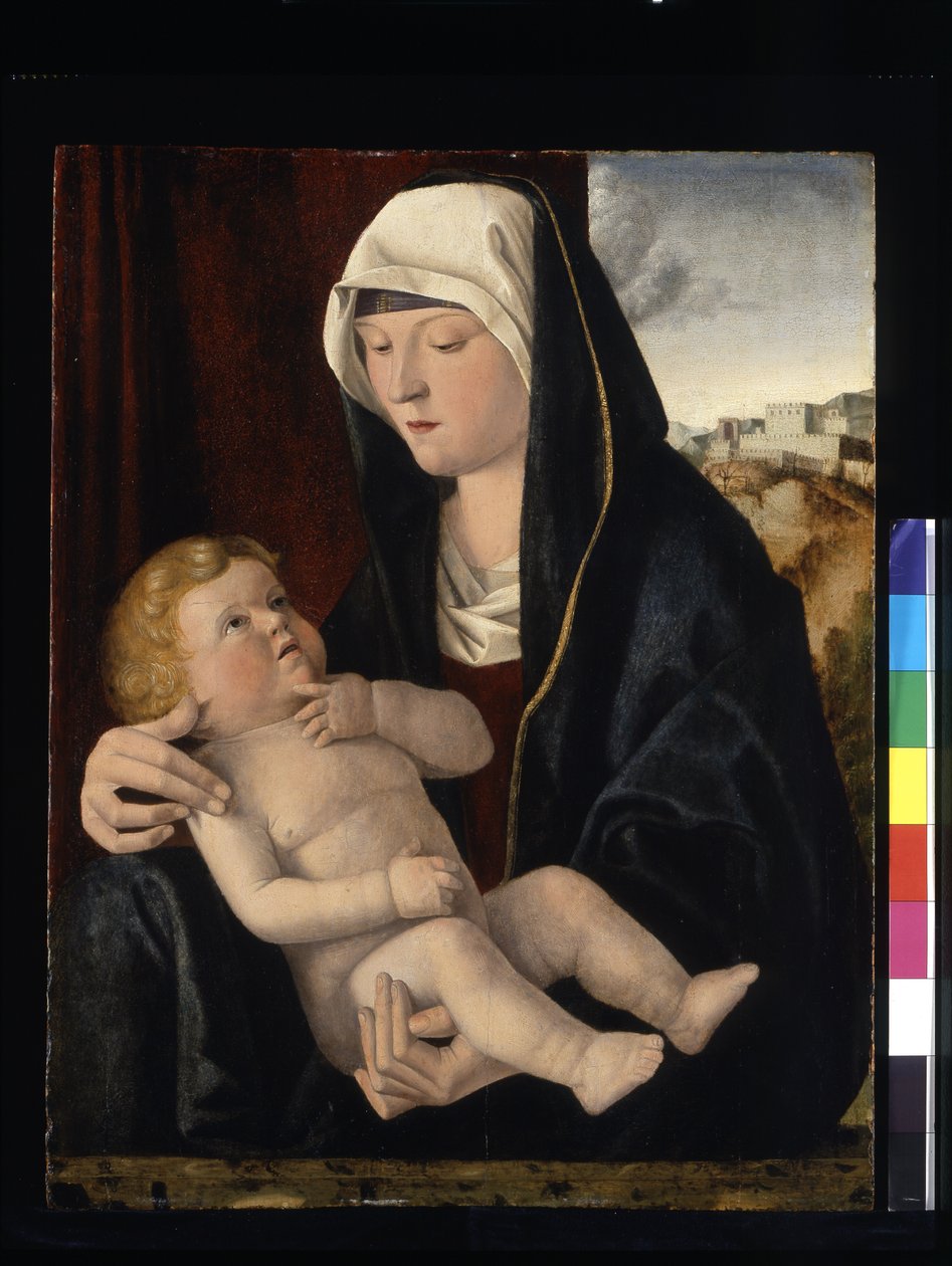 Madonna And Child (tempera a olej na dřevě) od Giovanni Bellini