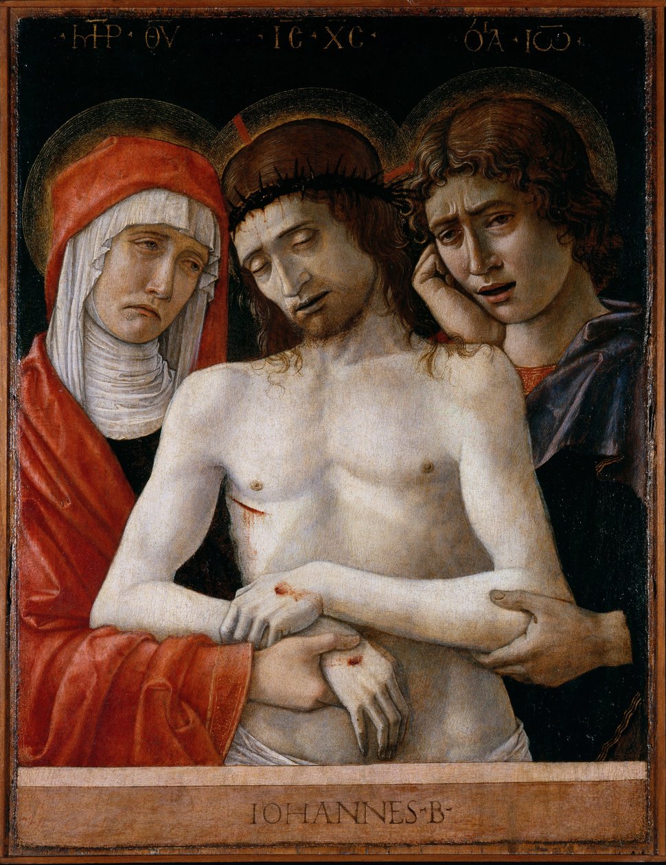 Pieta s Madonou a svatým Janem Evangelistou od Giovanni Bellini