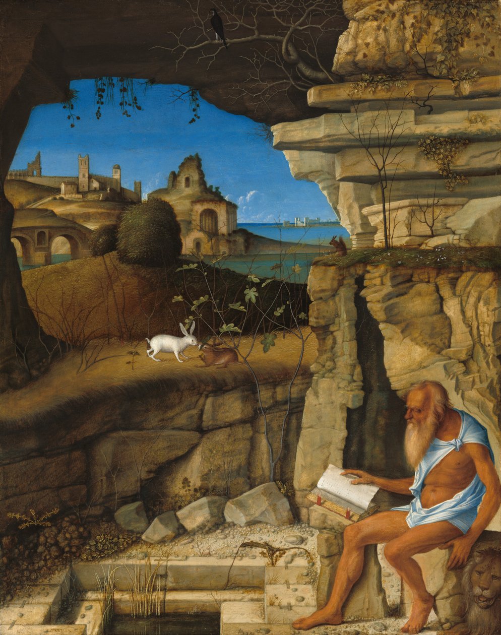 Svatý Jeroným Čtení od Giovanni Bellini