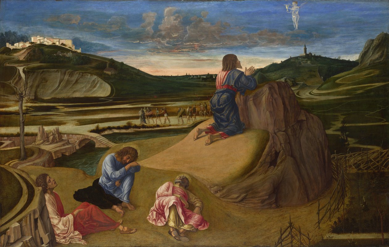 Agónie v zahradě, asi 1465 od Giovanni Bellini