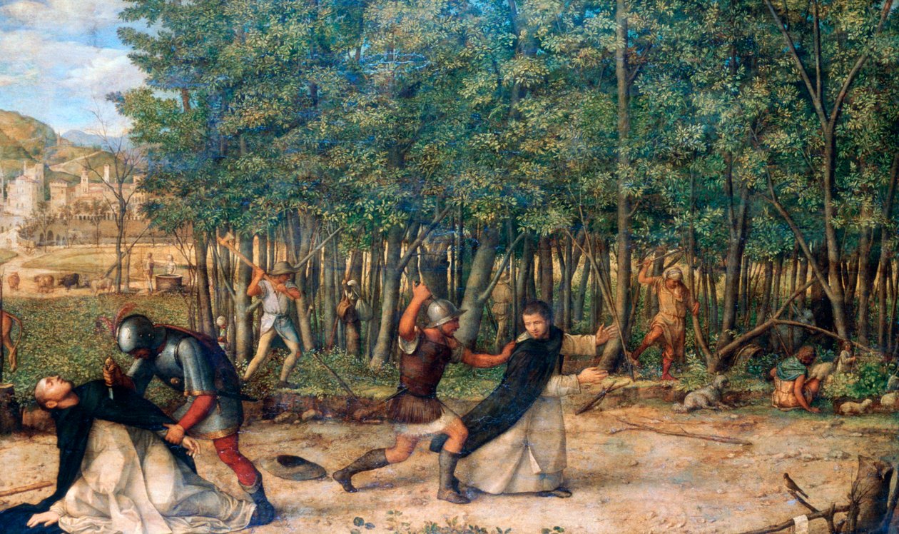 Atentát na svatého Petra mučedníka, c1507 od Giovanni Bellini