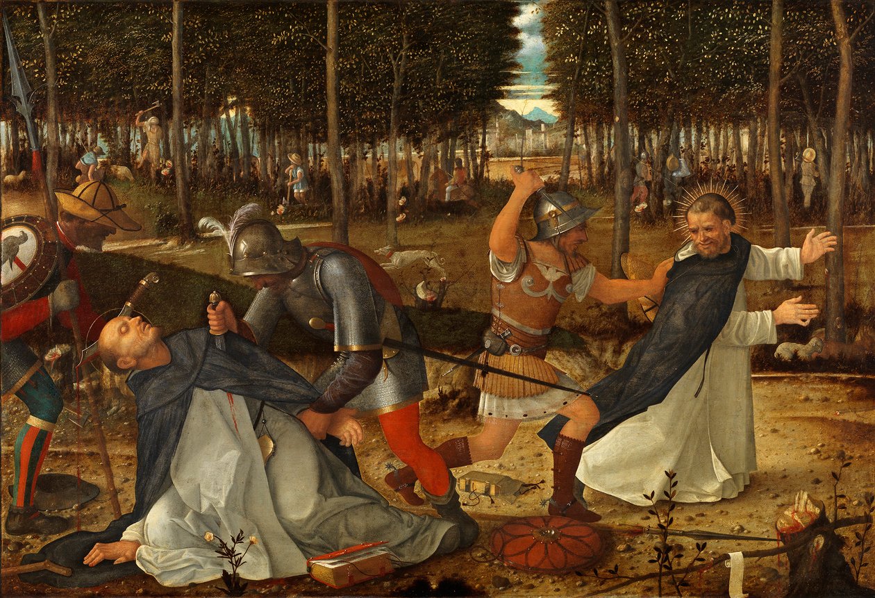 Atentát na svatého Petra mučedníka, kolem roku 1509 od Giovanni Bellini