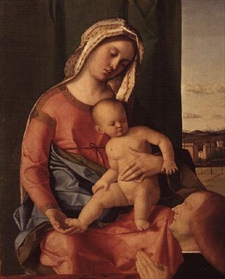 Madona s dítětem s dárcem od Giovanni Bellini