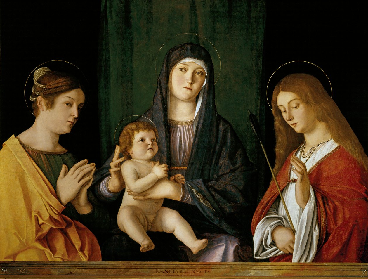 Panna s dítětem mezi dvěma světci od Giovanni Bellini