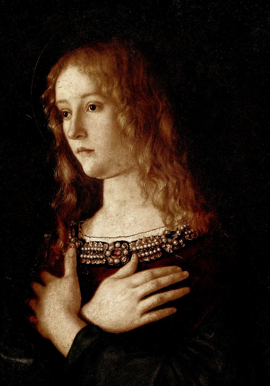 Panna s dítětem se svatou Kateřinou Alexandrijskou a svatou Marií Magdalenou od Giovanni Bellini