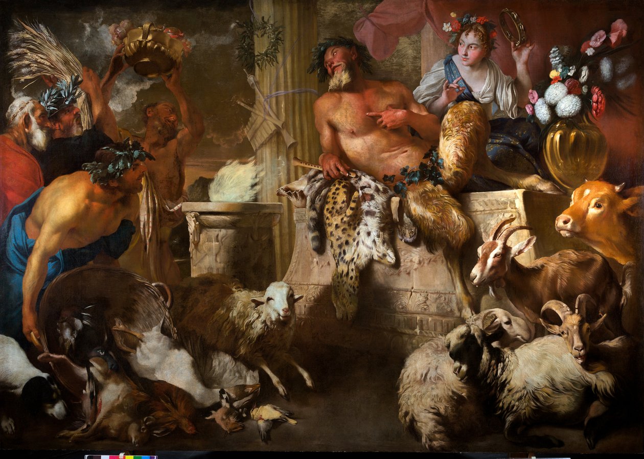 Sacrifice to Pan, c.1640 (olej na plátně) od Giovanni Benedetto (1609 64) Castiglione