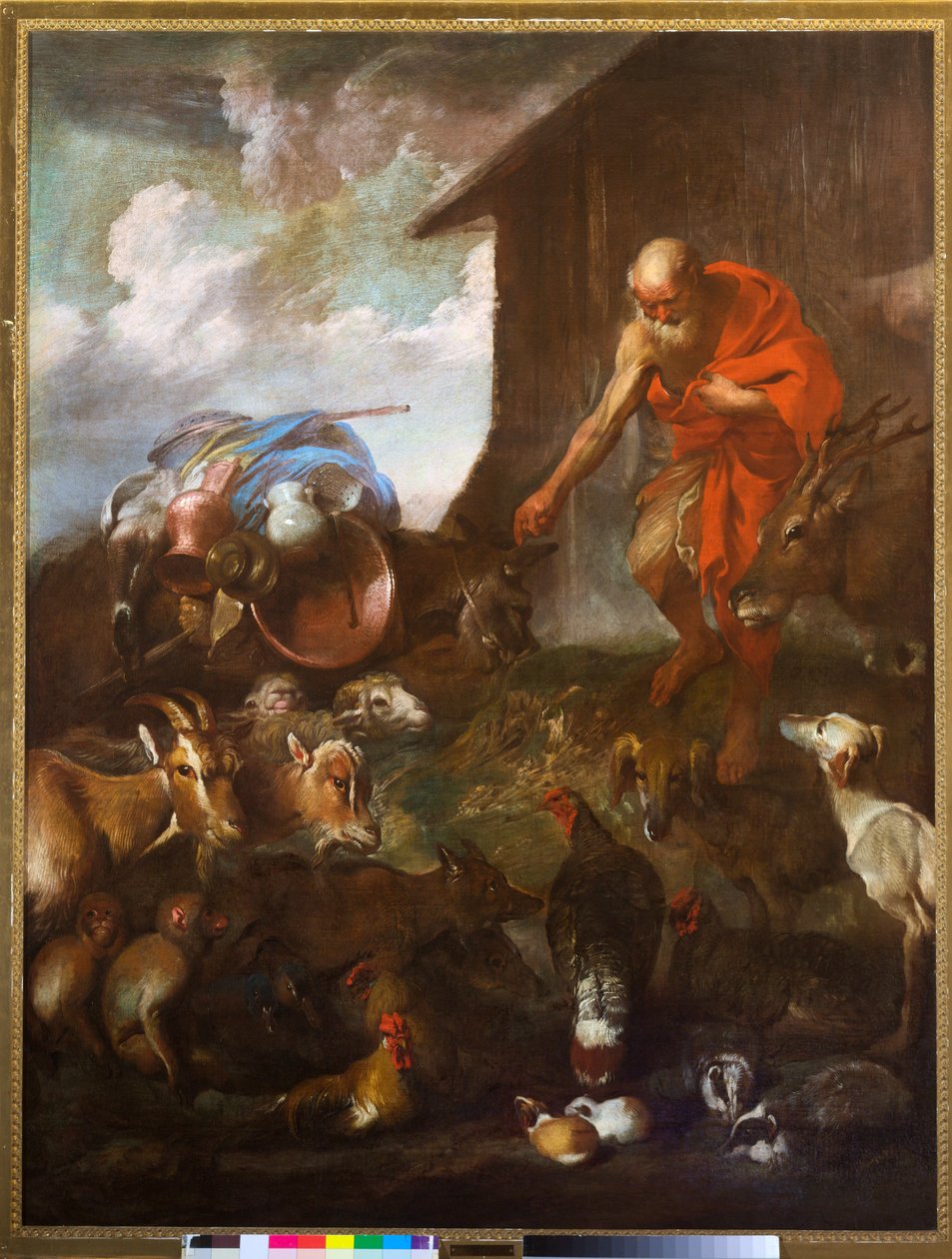 Vstup zvířat do archy, asi 1655 (olej na plátně) od Giovanni Benedetto (1609 64) Castiglione