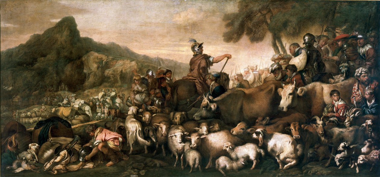 Hebrejský lid na cestě do zaslíbené země Obraz od Giovanniho Benedetta Castiglione dit il Grechetto (1610-1665) 17. století ne. 140x300 cm Milán, Pinacoteca di Brera od Giovanni Benedetto Castiglione