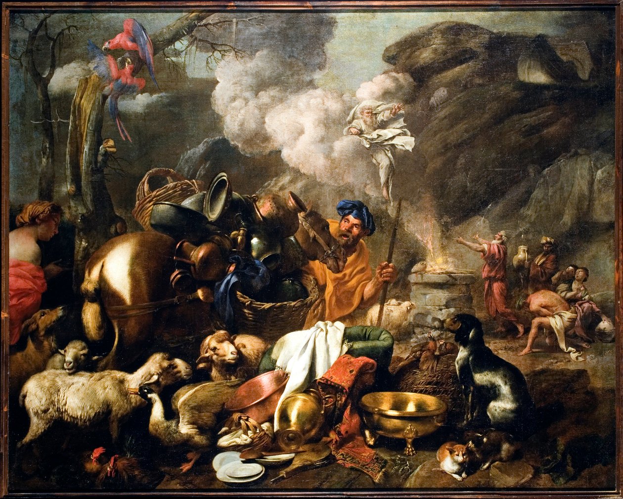 Obětování Noeho po potopě Obraz od Giovanniho Benedetta Castiglione dit il Grechetto (1610-1665) Genes 17. století, Musei di Strada Nuova od Giovanni Benedetto Castiglione