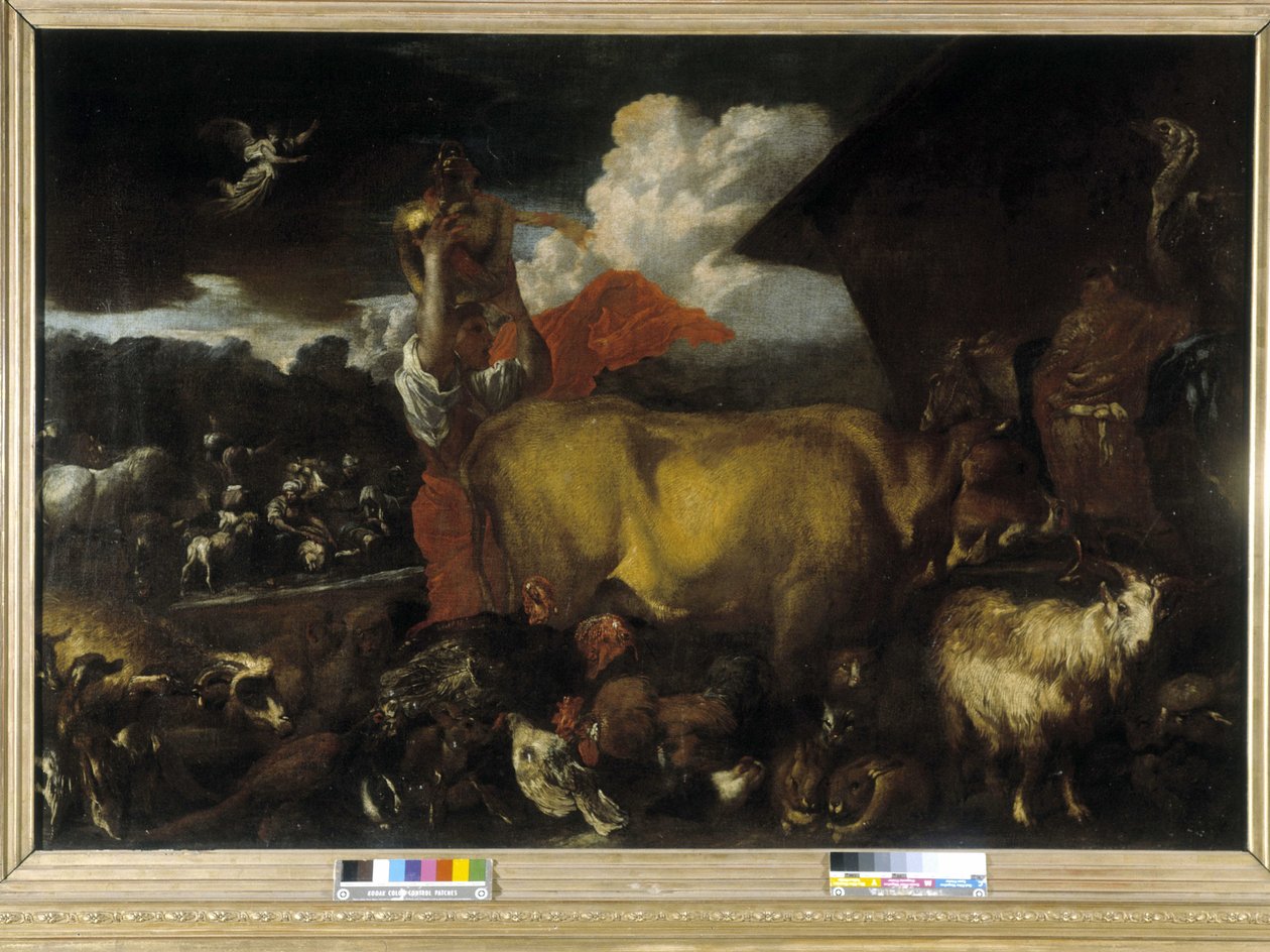 Vstup zvířat do archy (olej na plátně) od Giovanni Benedetto Castiglione