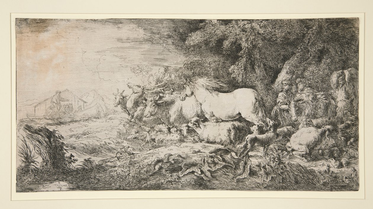 Zvířata vstupující do Noema od Giovanni Benedetto Castiglione