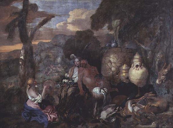 Bacchantes a satyr od Giovanni Benedetto Castiglione