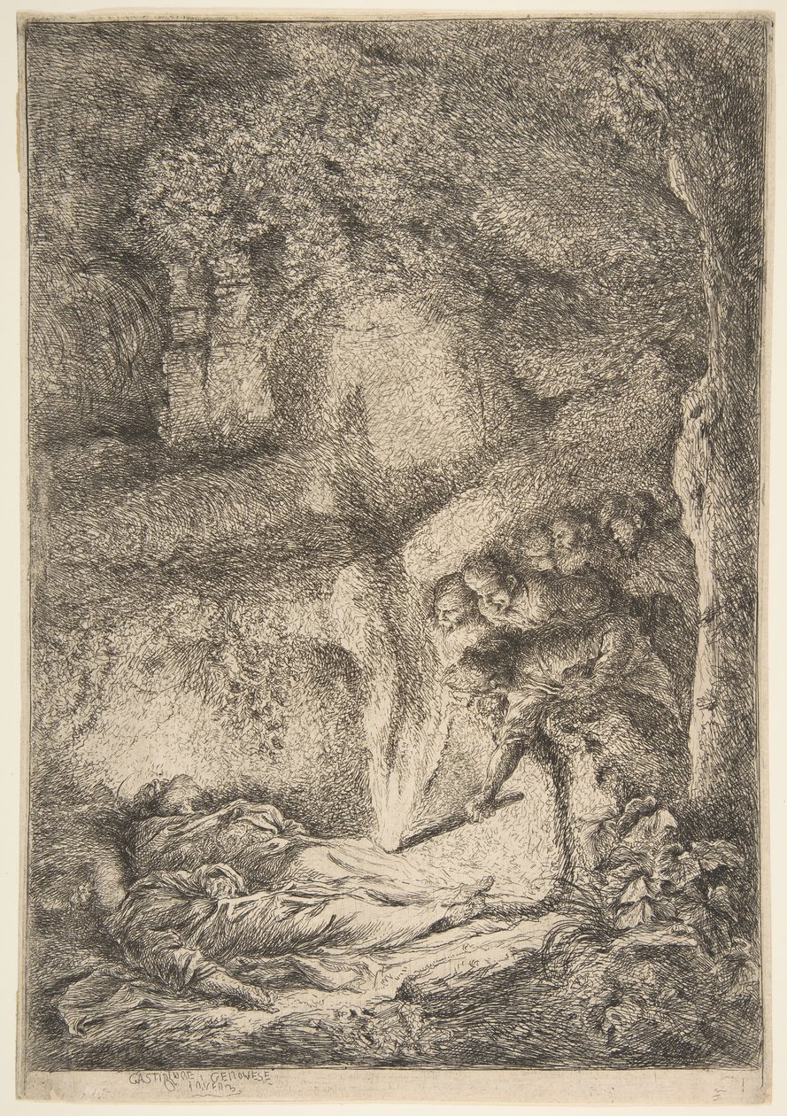 Nalezení těl svatých Petra a Pavla, 1645-51. od Giovanni Benedetto Castiglione