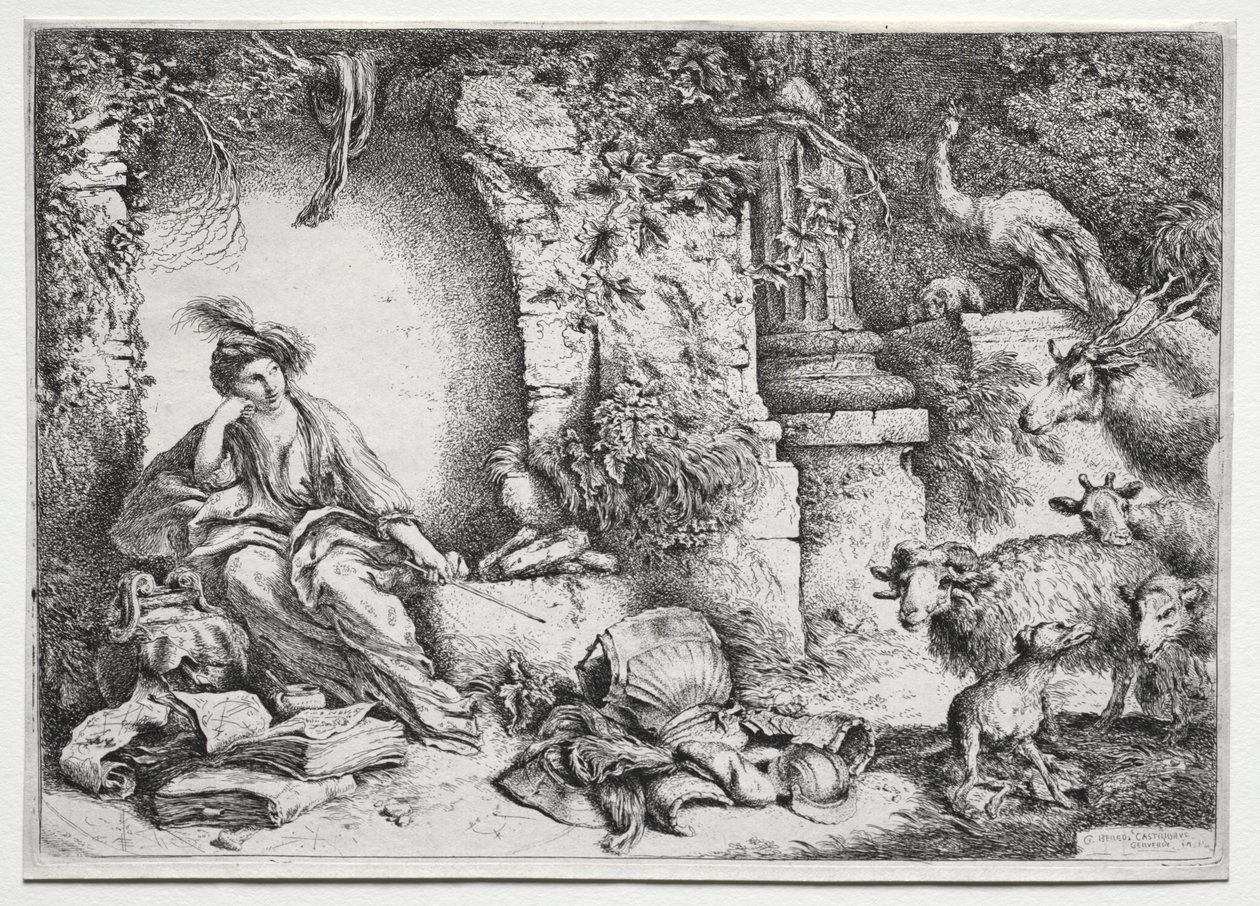 Melancholie od Giovanni Benedetto Castiglione