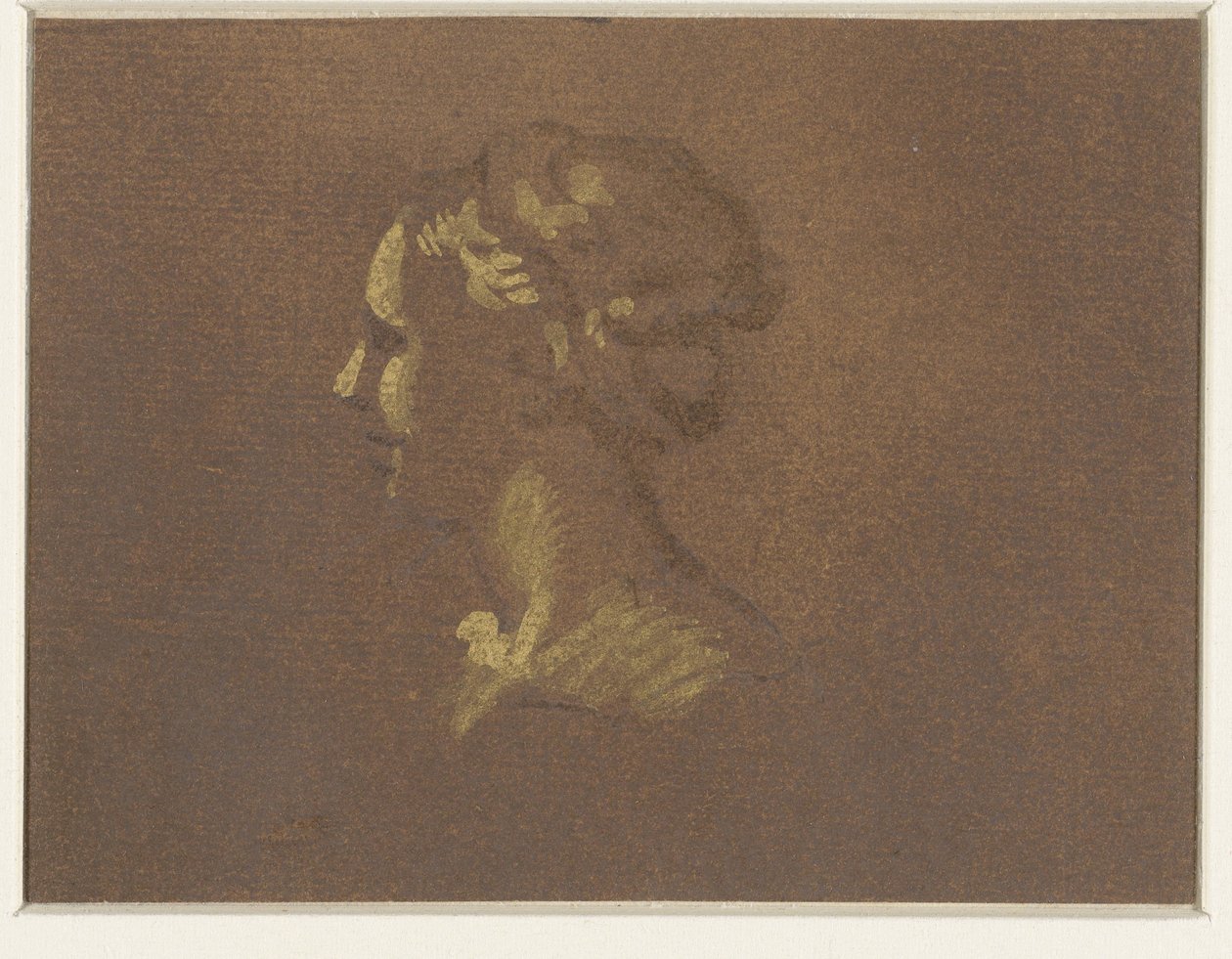 dívčí hlava od Giovanni Benedetto Castiglione