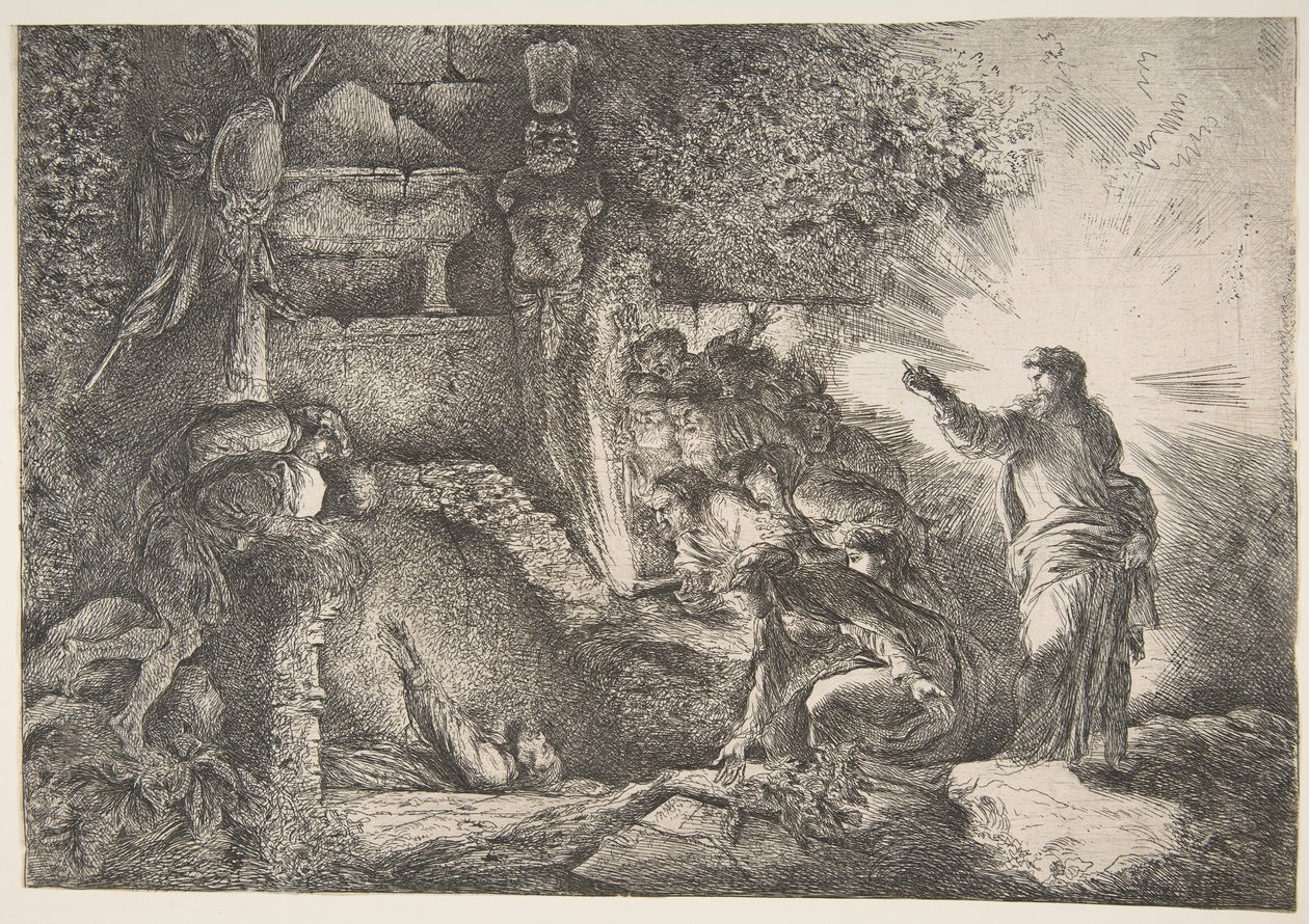 Vzkříšení Lazara, 1645-1650. od Giovanni Benedetto Castiglione