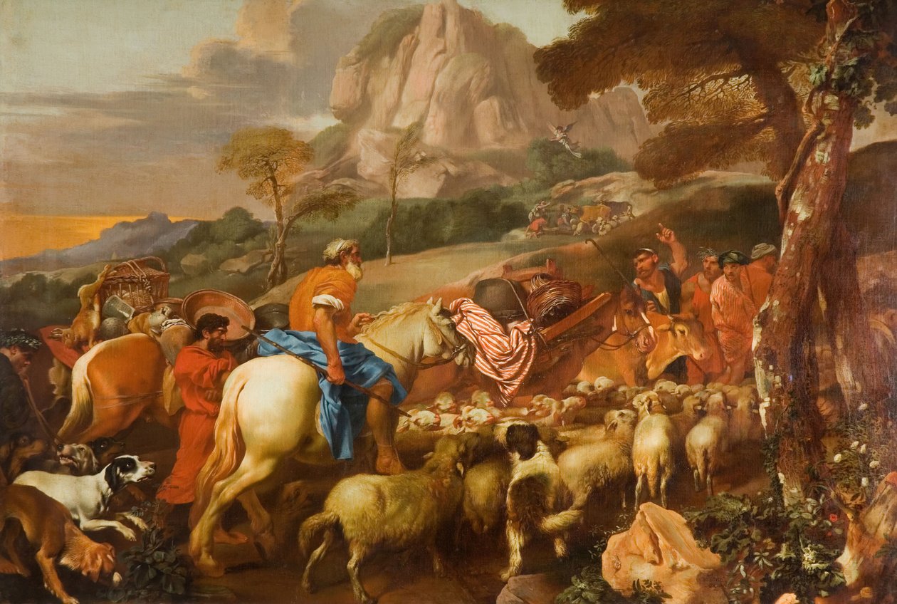 Anděl zjevující se pastýřům, polovina konce 17. století. od Giovanni Benedetto Castiglione